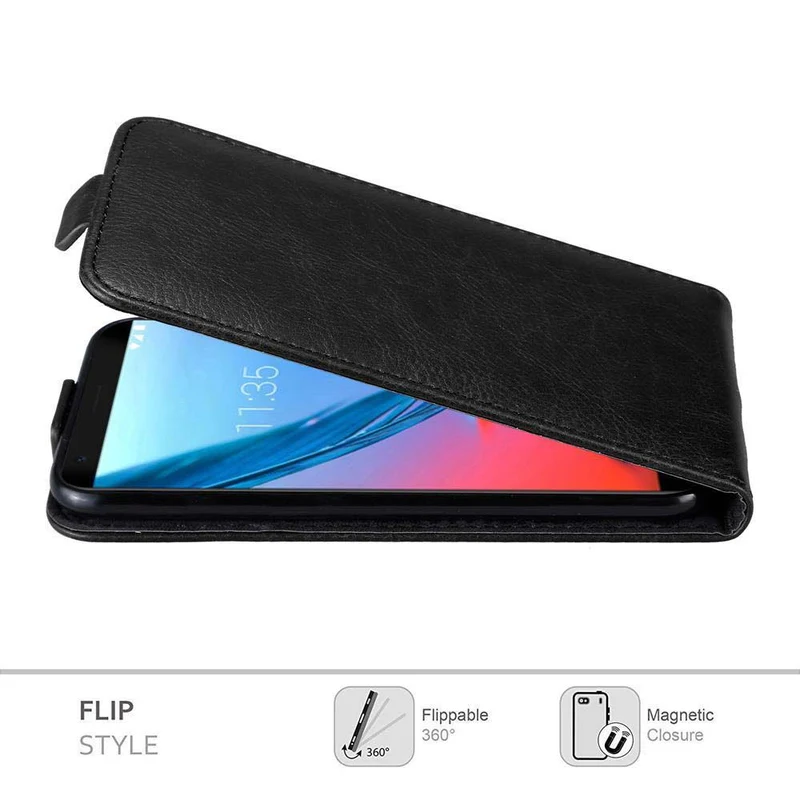 Cadorabo Hülle kompatibel mit ZTE Blade V9 Schutzhülle im Flip Design mit Magnetverschluss
