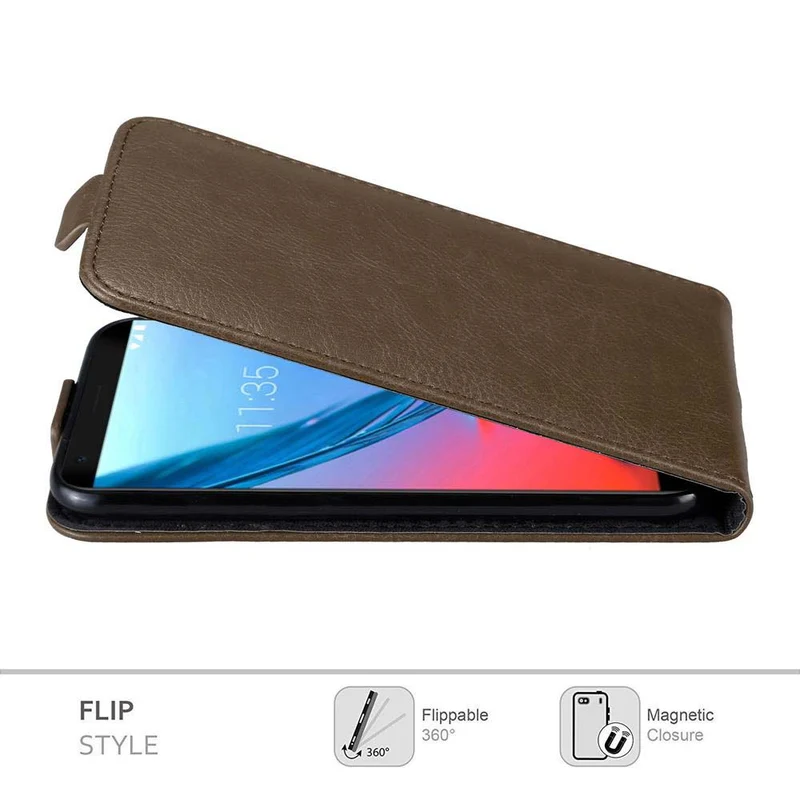 Cadorabo Hülle kompatibel mit ZTE Blade V9 Schutzhülle im Flip Design mit Magnetverschluss
