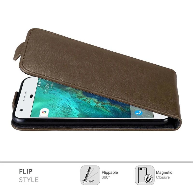 Cadorabo Hülle kompatibel mit Google PIXEL Schutzhülle im Flip Design mit Magnetverschluss