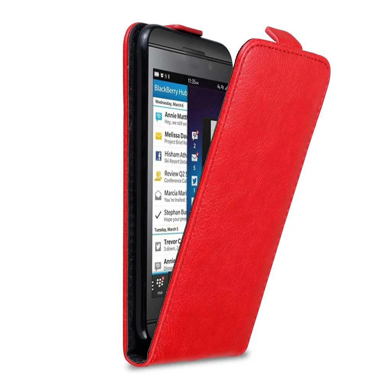 Cadorabo Hülle kompatibel mit Blackberry Z10 Schutzhülle im Flip Design mit Magnetverschluss