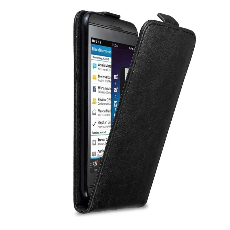 Cadorabo Hülle kompatibel mit Blackberry Z10 Schutzhülle im Flip Design mit Magnetverschluss