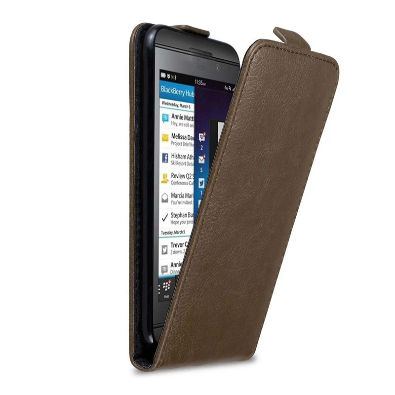 Cadorabo Hülle kompatibel mit Blackberry Z10 Schutzhülle im Flip Design mit Magnetverschluss
