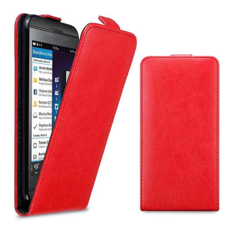 Cadorabo Hülle kompatibel mit Blackberry Z10 Schutzhülle im Flip Design mit Magnetverschluss