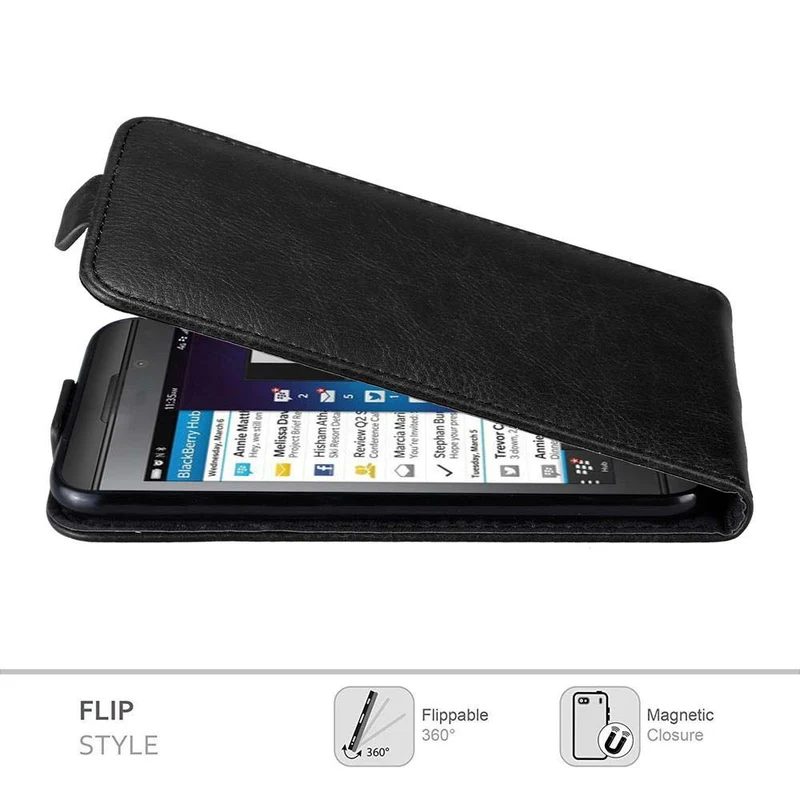 Cadorabo Hülle kompatibel mit Blackberry Z10 Schutzhülle im Flip Design mit Magnetverschluss
