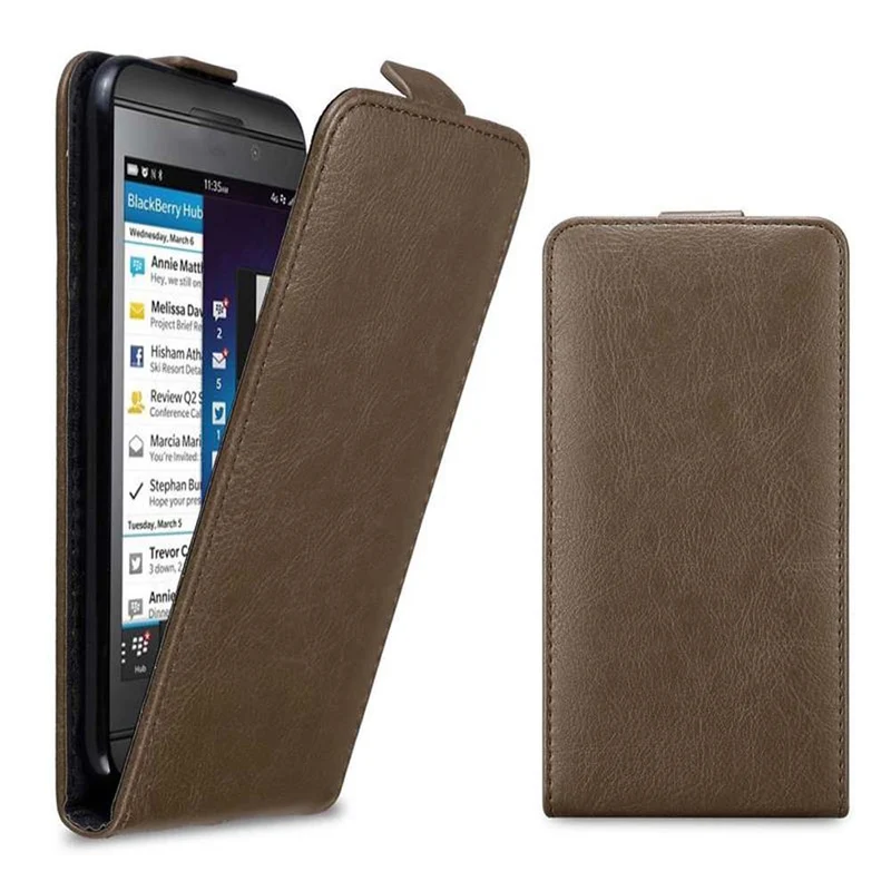 Cadorabo Hülle kompatibel mit Blackberry Z10 Schutzhülle im Flip Design mit Magnetverschluss