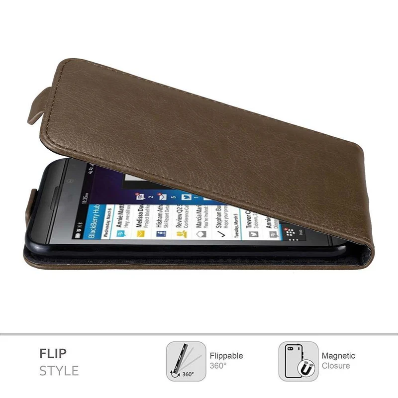 Cadorabo Hülle kompatibel mit Blackberry Z10 Schutzhülle im Flip Design mit Magnetverschluss