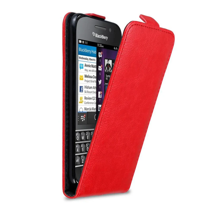 Cadorabo Hülle kompatibel mit Blackberry Q10 Schutzhülle im Flip Design mit Magnetverschluss