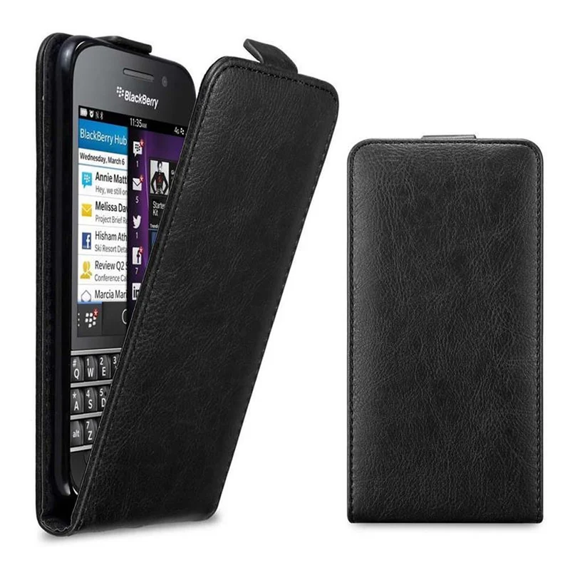 Cadorabo Hülle kompatibel mit Blackberry Q10 Schutzhülle im Flip Design mit Magnetverschluss