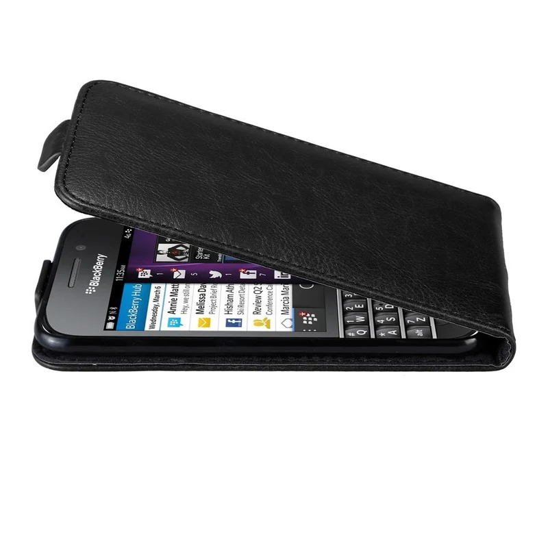 Cadorabo Hülle kompatibel mit Blackberry Q10 Schutzhülle im Flip Design mit Magnetverschluss