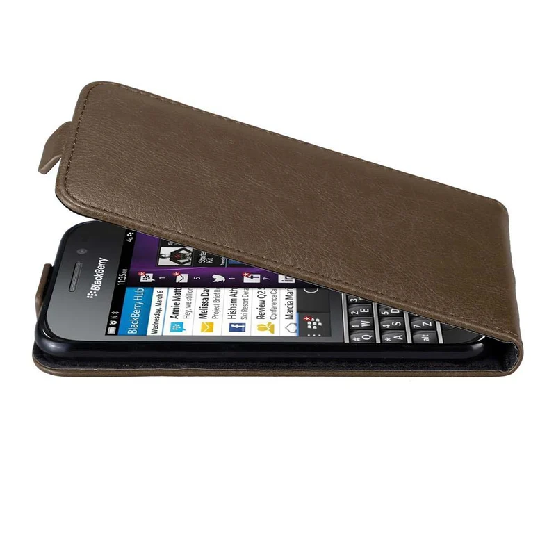 Cadorabo Hülle kompatibel mit Blackberry Q10 Schutzhülle im Flip Design mit Magnetverschluss