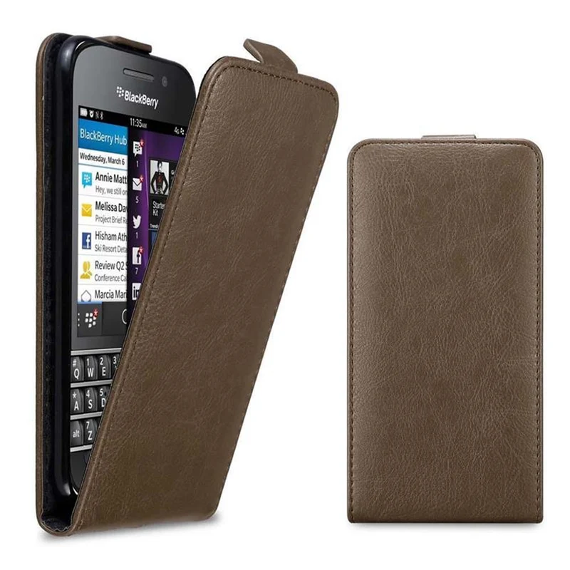 Cadorabo Hülle kompatibel mit Blackberry Q10 Schutzhülle im Flip Design mit Magnetverschluss