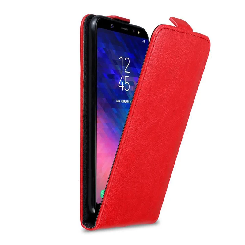 Cadorabo Hülle kompatibel mit Samsung Galaxy A6 PLUS 2018 Schutzhülle im Flip Design mit Magnetverschluss