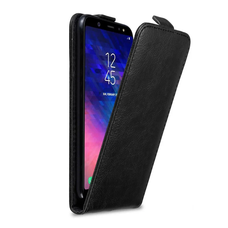 Cadorabo Hülle kompatibel mit Samsung Galaxy A6 PLUS 2018 Schutzhülle im Flip Design mit Magnetverschluss