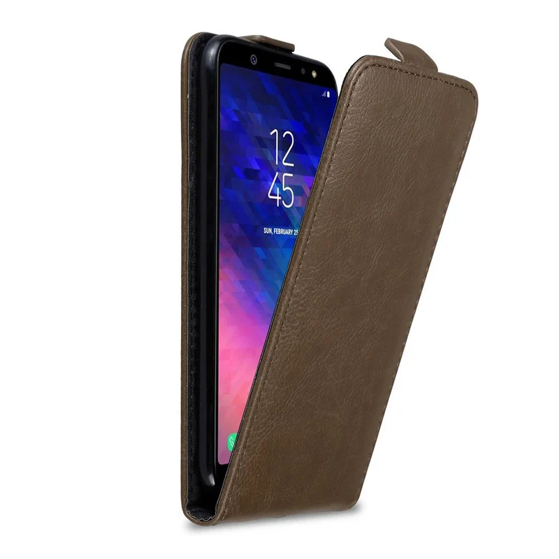 Cadorabo Hülle kompatibel mit Samsung Galaxy A6 PLUS 2018 Schutzhülle im Flip Design mit Magnetverschluss