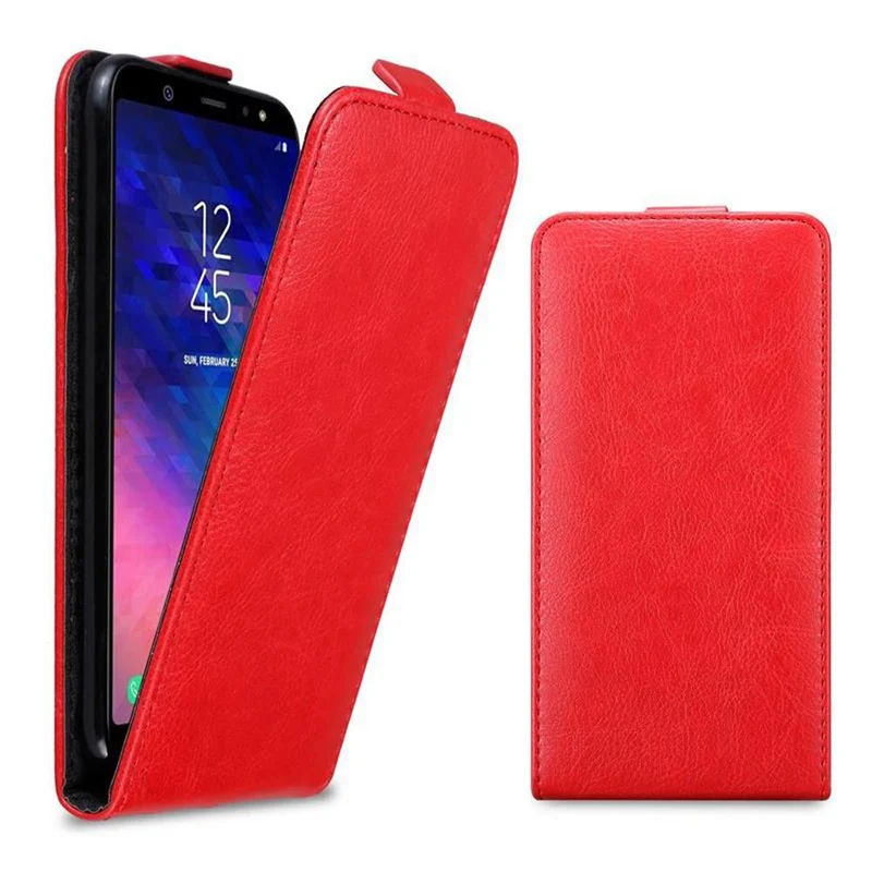 Cadorabo Hülle kompatibel mit Samsung Galaxy A6 PLUS 2018 Schutzhülle im Flip Design mit Magnetverschluss