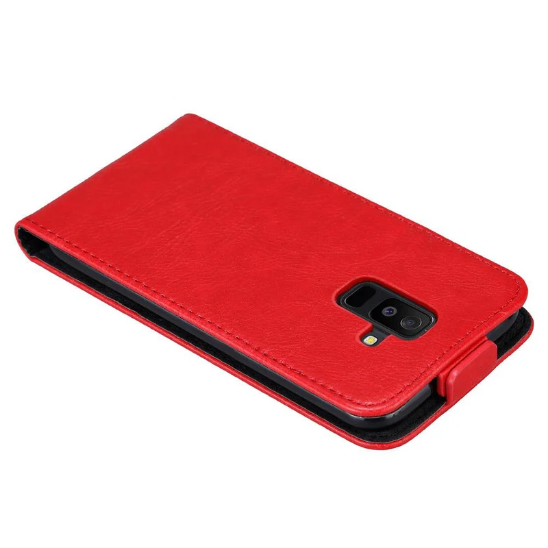 Cadorabo Hülle kompatibel mit Samsung Galaxy A6 PLUS 2018 Schutzhülle im Flip Design mit Magnetverschluss
