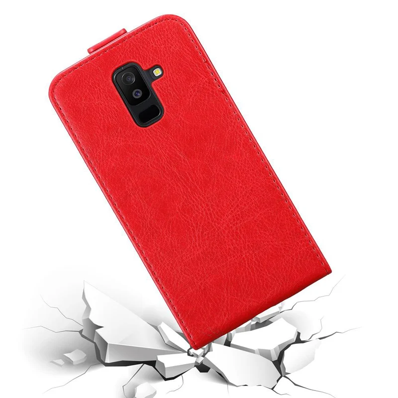 Cadorabo Hülle kompatibel mit Samsung Galaxy A6 PLUS 2018 Schutzhülle im Flip Design mit Magnetverschluss