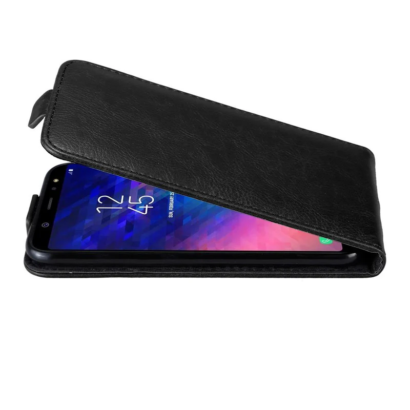 Cadorabo Hülle kompatibel mit Samsung Galaxy A6 PLUS 2018 Schutzhülle im Flip Design mit Magnetverschluss