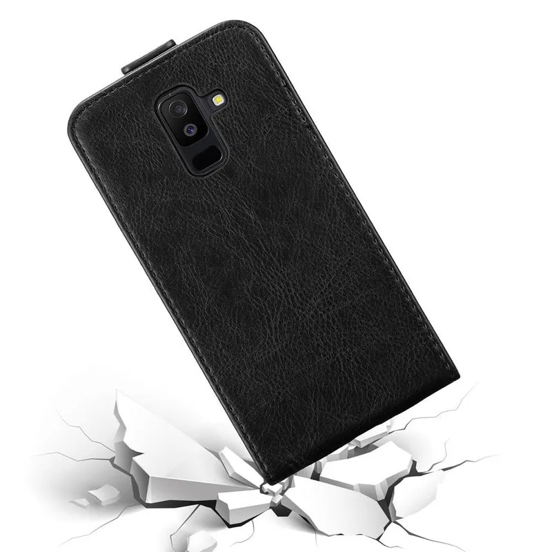 Cadorabo Hülle kompatibel mit Samsung Galaxy A6 PLUS 2018 Schutzhülle im Flip Design mit Magnetverschluss