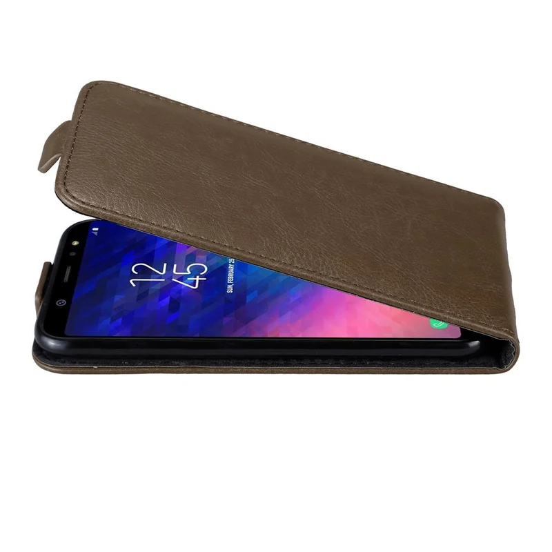 Cadorabo Hülle kompatibel mit Samsung Galaxy A6 PLUS 2018 Schutzhülle im Flip Design mit Magnetverschluss