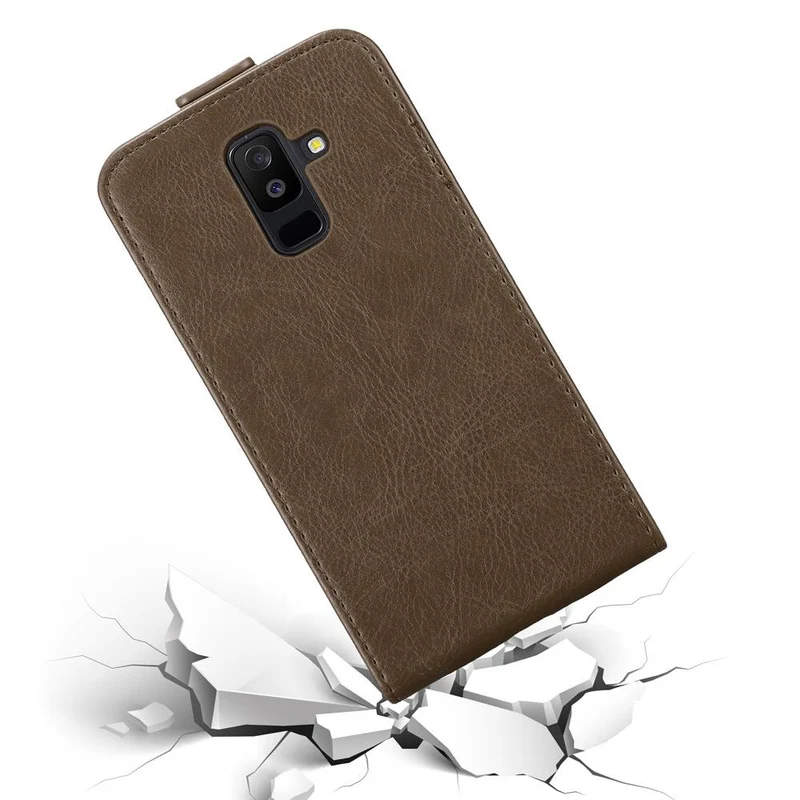 Cadorabo Hülle kompatibel mit Samsung Galaxy A6 PLUS 2018 Schutzhülle im Flip Design mit Magnetverschluss