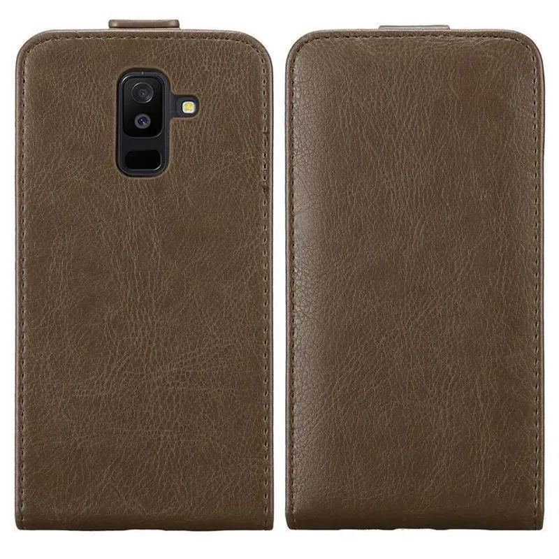 Cadorabo Hülle kompatibel mit Samsung Galaxy A6 PLUS 2018 Schutzhülle im Flip Design mit Magnetverschluss