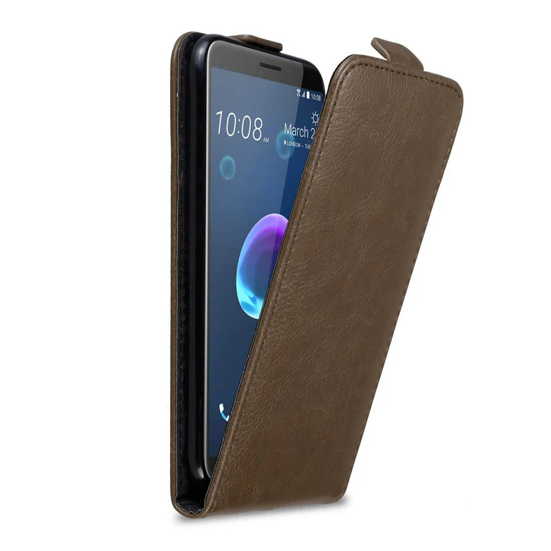 Cadorabo Hülle kompatibel mit HTC Desire 12 Schutzhülle im Flip Design mit Magnetverschluss