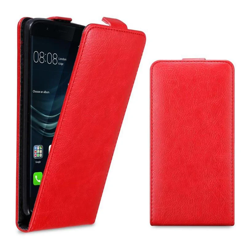 Cadorabo Hülle kompatibel mit Huawei P9 PLUS Schutzhülle im Flip Design mit Magnetverschluss