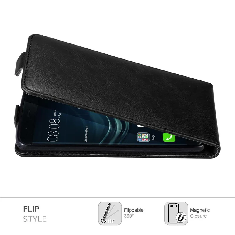 Cadorabo Hülle kompatibel mit Huawei P9 PLUS Schutzhülle im Flip Design mit Magnetverschluss
