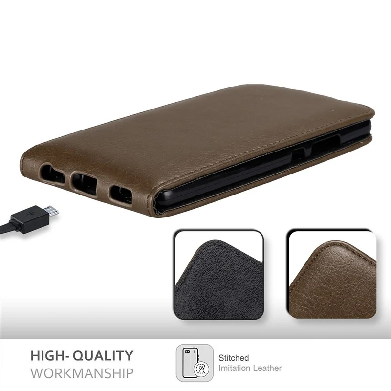 Cadorabo Hülle kompatibel mit Huawei P9 PLUS Schutzhülle im Flip Design mit Magnetverschluss