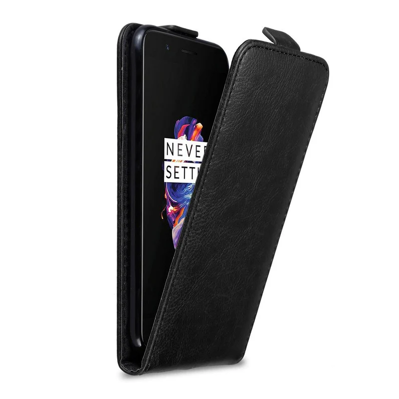 Cadorabo Hülle kompatibel mit OnePlus 5 Schutzhülle im Flip Design mit Magnetverschluss