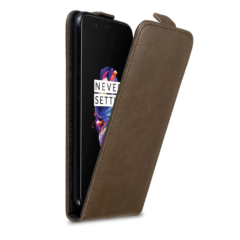 Cadorabo Hülle kompatibel mit OnePlus 5 Schutzhülle im Flip Design mit Magnetverschluss