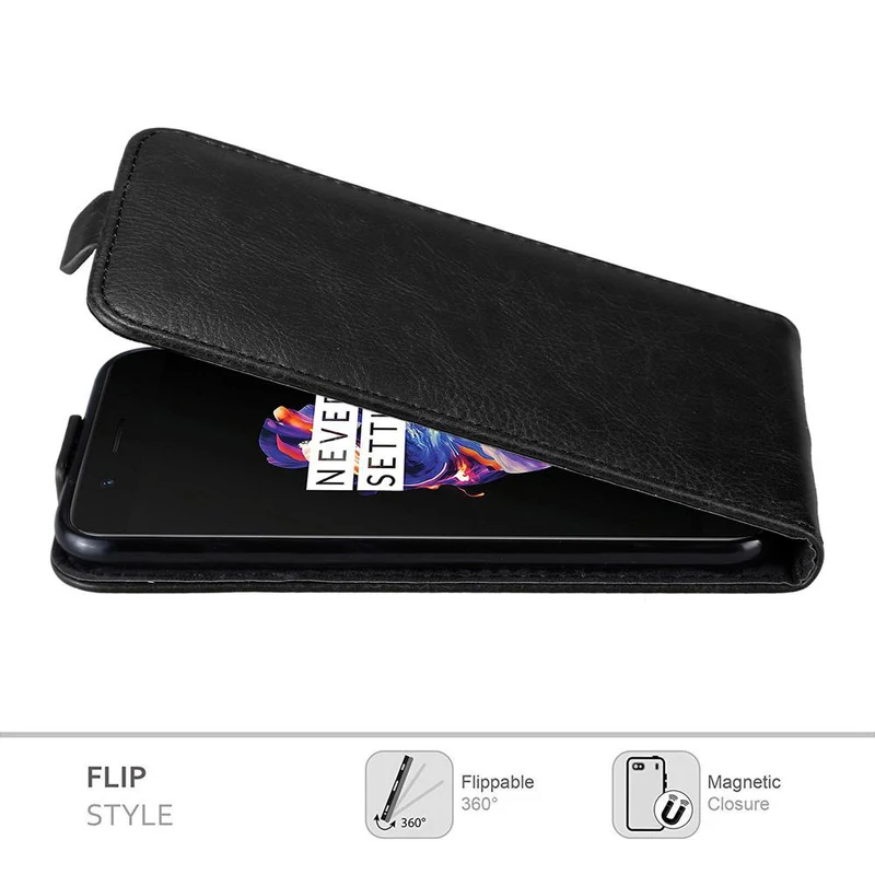 Cadorabo Hülle kompatibel mit OnePlus 5 Schutzhülle im Flip Design mit Magnetverschluss