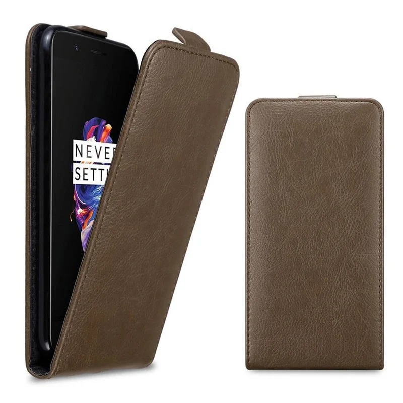 Cadorabo Hülle kompatibel mit OnePlus 5 Schutzhülle im Flip Design mit Magnetverschluss