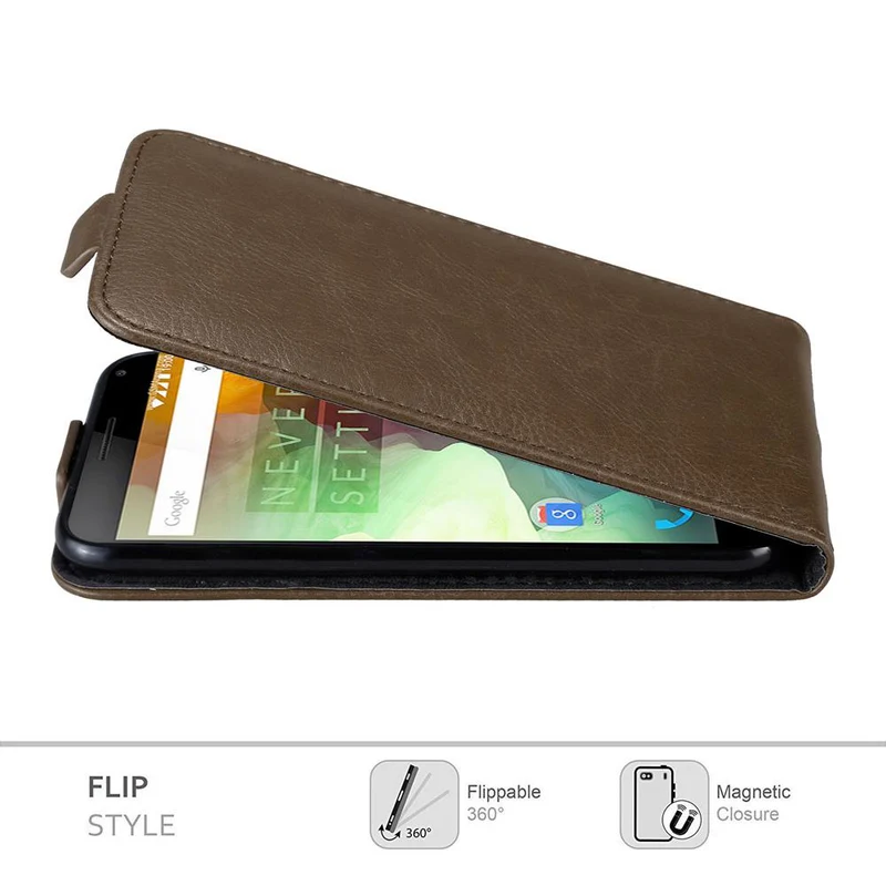 Cadorabo Hülle kompatibel mit OnePlus 2 Schutzhülle im Flip Design mit Magnetverschluss