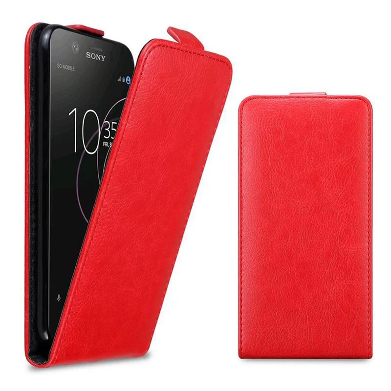 Cadorabo Hülle kompatibel mit Sony Xperia XZ1 Schutzhülle im Flip Design mit Magnetverschluss