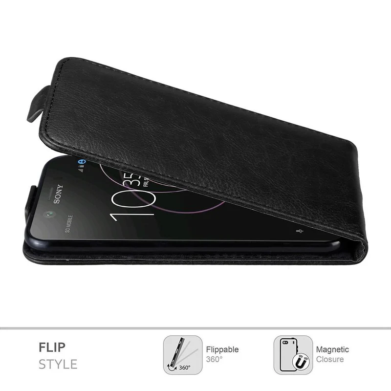 Cadorabo Hülle kompatibel mit Sony Xperia XZ1 Schutzhülle im Flip Design mit Magnetverschluss