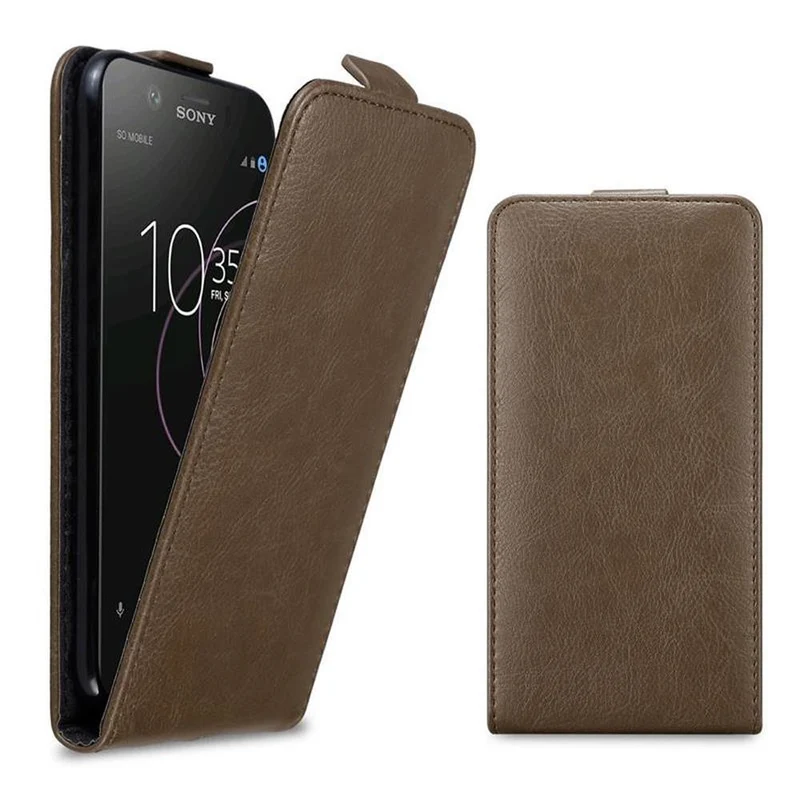 Cadorabo Hülle kompatibel mit Sony Xperia XZ1 Schutzhülle im Flip Design mit Magnetverschluss