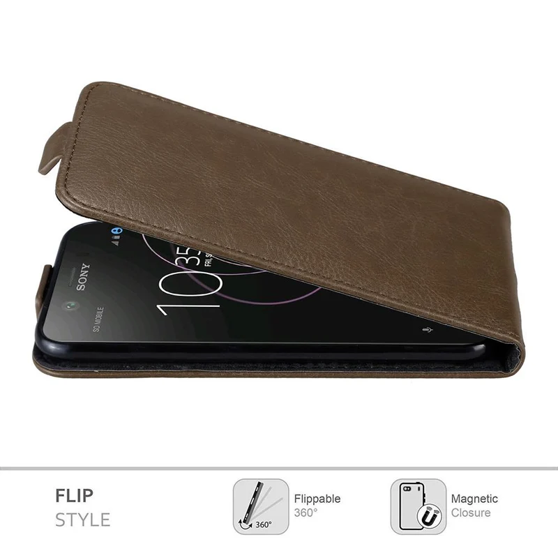 Cadorabo Hülle kompatibel mit Sony Xperia XZ1 Schutzhülle im Flip Design mit Magnetverschluss