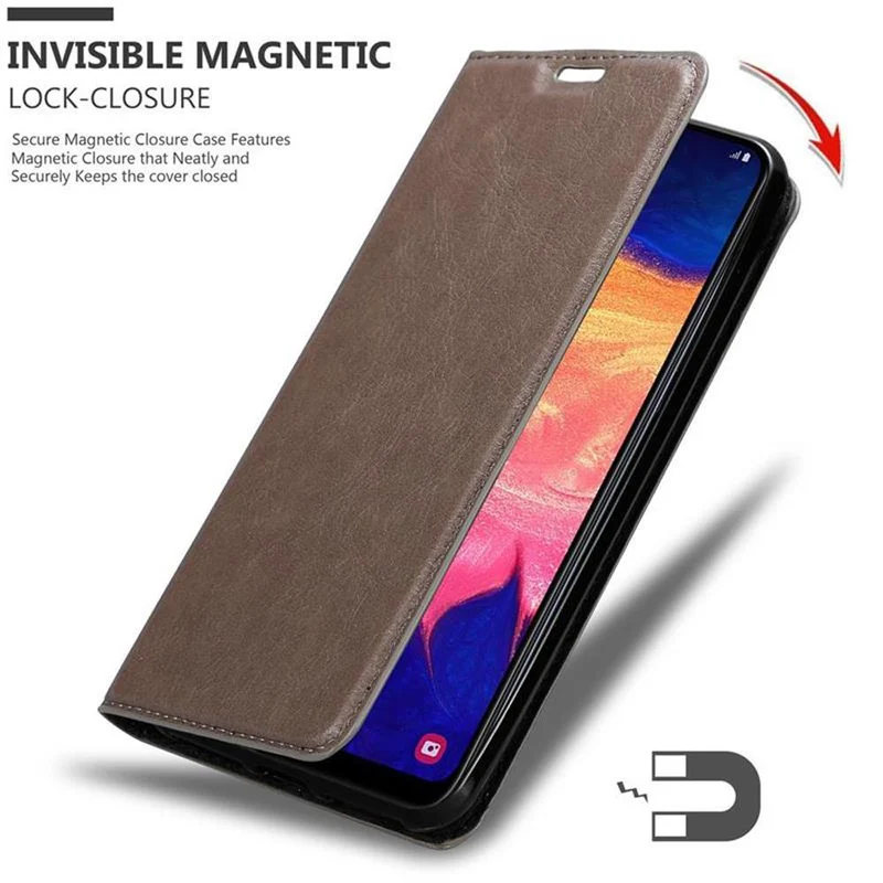 Cadorabo Hülle kompatibel mit Samsung Galaxy A10 / M10 Schutzhülle mit Magnetverschluss, Standfunktion und Kartenfach