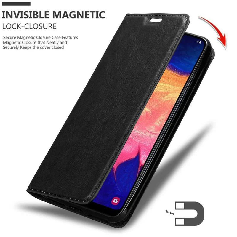 Cadorabo Hülle kompatibel mit Samsung Galaxy A10 / M10 Schutzhülle mit Magnetverschluss, Standfunktion und Kartenfach