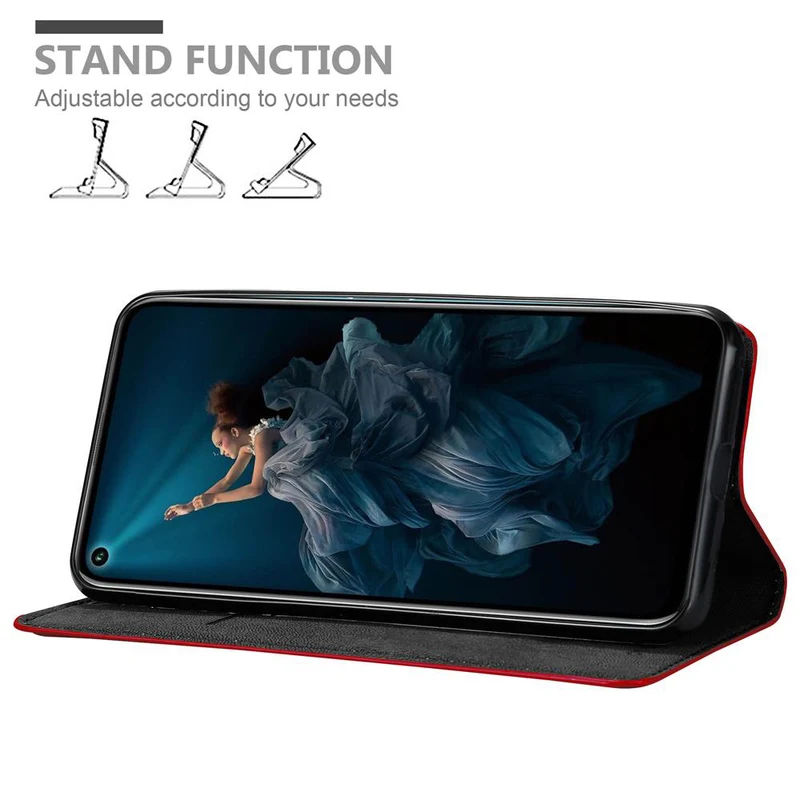 Cadorabo Hülle kompatibel mit Honor 20 PRO Schutzhülle mit Magnetverschluss, Standfunktion und Kartenfach