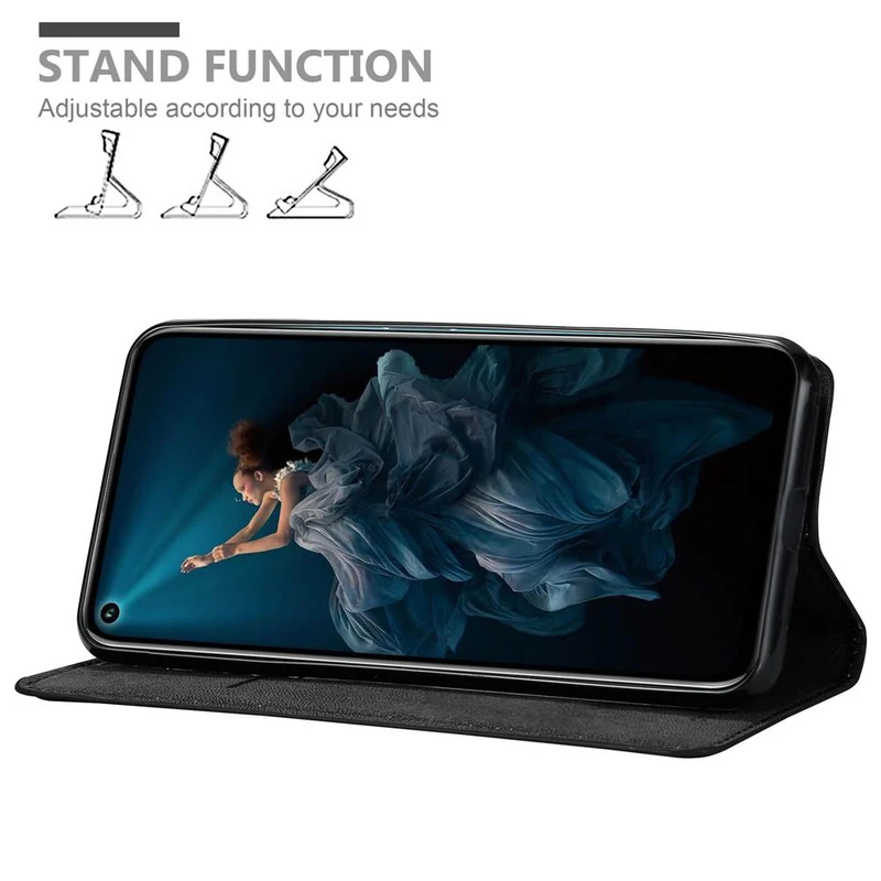 Cadorabo Hülle kompatibel mit Honor 20 PRO Schutzhülle mit Magnetverschluss, Standfunktion und Kartenfach