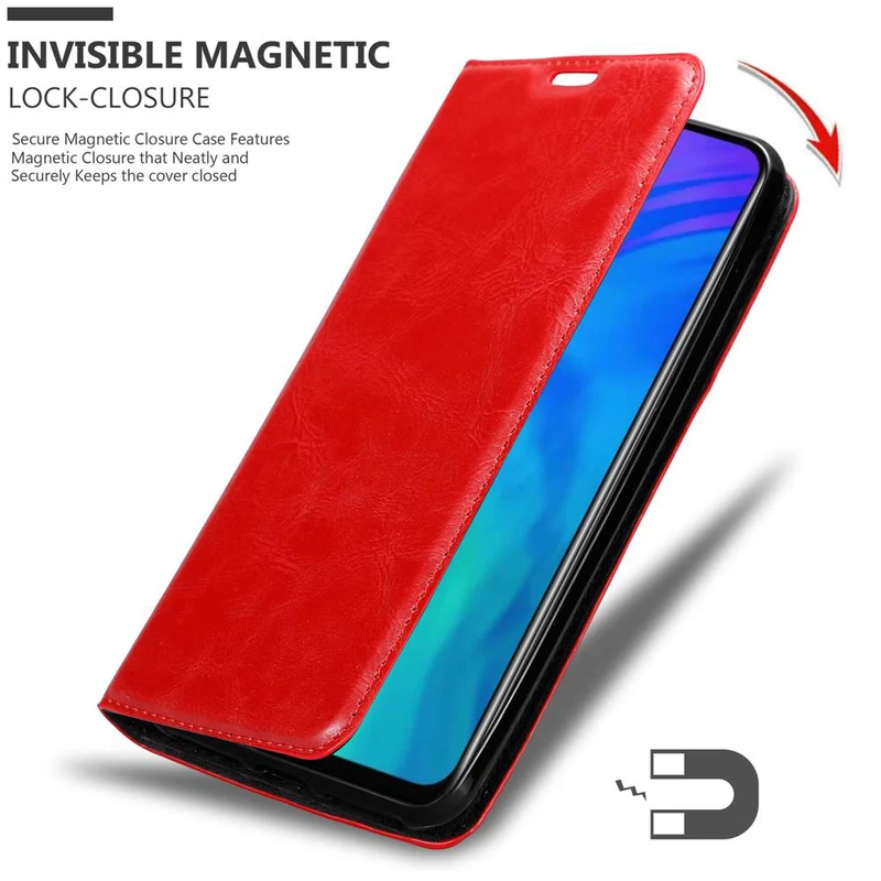 Cadorabo Hülle kompatibel mit Honor 10i / 20i / 20 LITE / Huawei Enjoy 9S Schutzhülle mit Magnetverschluss, Standfunktion und Kartenfach