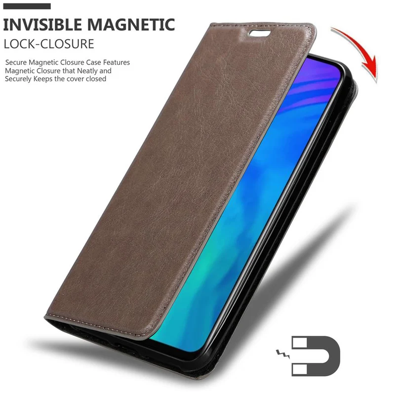 Cadorabo Hülle kompatibel mit Honor 10i / 20i / 20 LITE / Huawei Enjoy 9S Schutzhülle mit Magnetverschluss, Standfunktion und Kartenfach