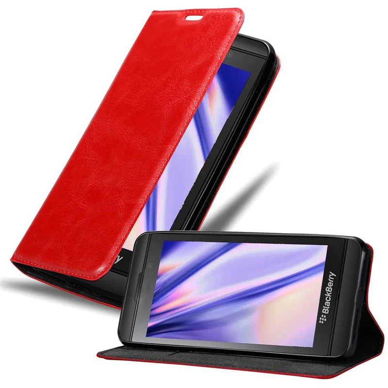 Cadorabo Hülle kompatibel mit Blackberry Z10 Schutzhülle mit Magnetverschluss, Standfunktion und Kartenfach