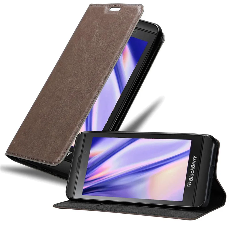Cadorabo Hülle kompatibel mit Blackberry Z10 Schutzhülle mit Magnetverschluss, Standfunktion und Kartenfach