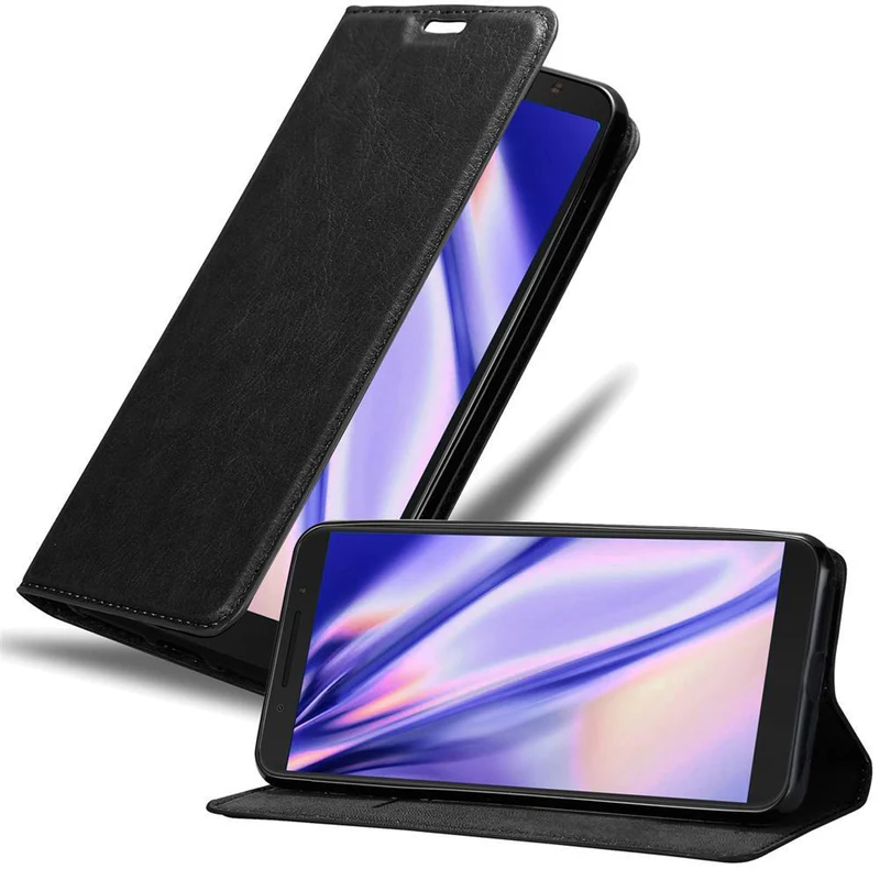 Cadorabo Hülle kompatibel mit Alcatel 3L 2019 Schutzhülle mit Magnetverschluss, Standfunktion und Kartenfach