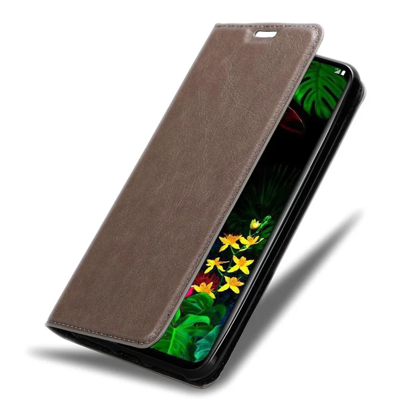 Cadorabo Hülle kompatibel mit LG G8S Schutzhülle mit Magnetverschluss, Standfunktion und Kartenfach