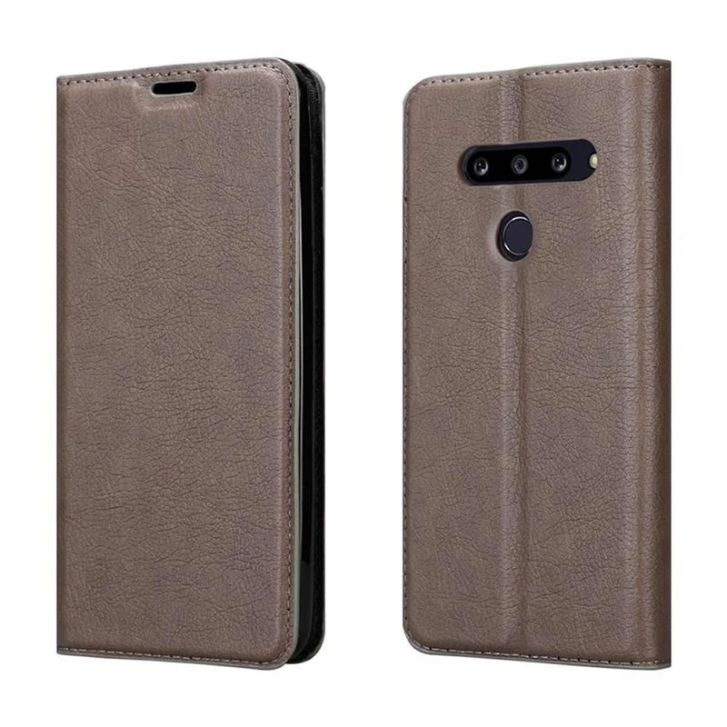 Cadorabo Hülle kompatibel mit LG G8S Schutzhülle mit Magnetverschluss, Standfunktion und Kartenfach